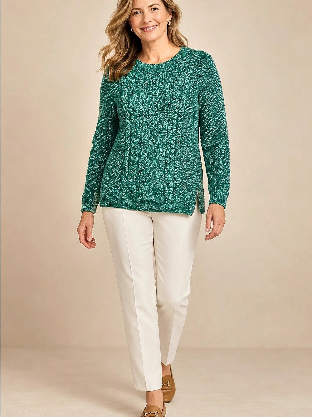 Talbots Green Knit Sweater